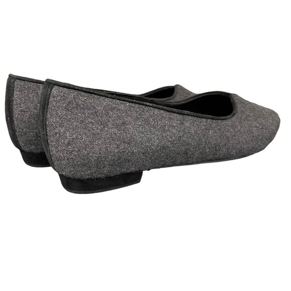Vaneli Women's Ganet Pointed Toe Grey Flats Felt Leather Italian Made Sz 8 Wide - Picture 5 of 14